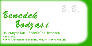 benedek bodzasi business card